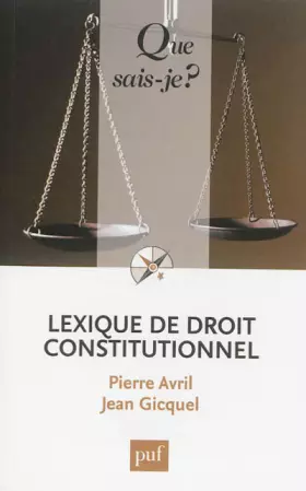 Couverture du produit · Lexique de droit constitutionnel