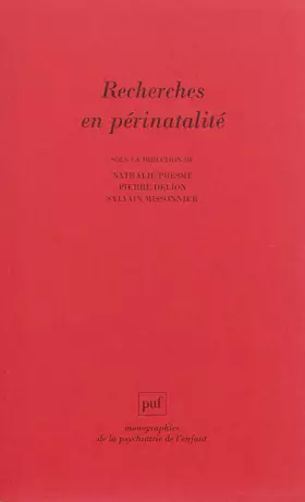 Couverture du produit · Recherches en périnatalité