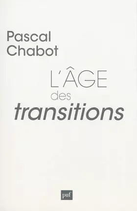 Couverture du produit · L'âge des transitions