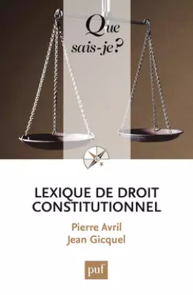 Couverture du produit · Lexique de droit constitutionnel