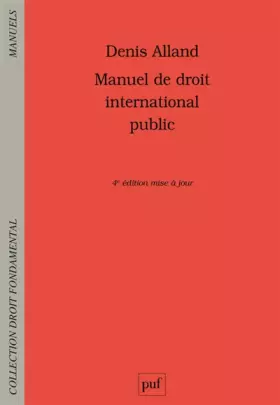 Couverture du produit · Manuel de droit international public