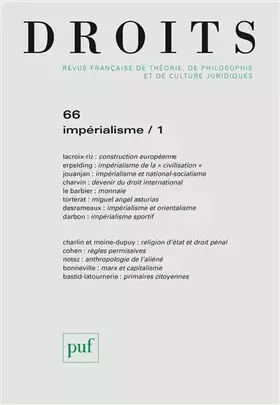 Couverture du produit · Droits 2017, n° 66: Impérialisme / 1