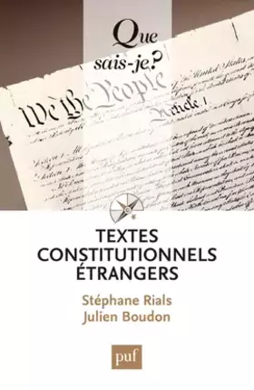 Couverture du produit · Textes constitutionnels étrangers