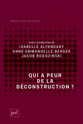 Couverture du produit · Qui a peur de la déconstruction ?