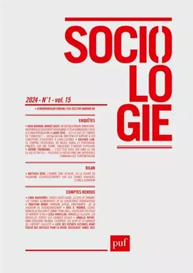 Couverture du produit · Sociologie - 2024-1