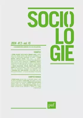 Couverture du produit · SOCIOLOGIE 2024, N.2