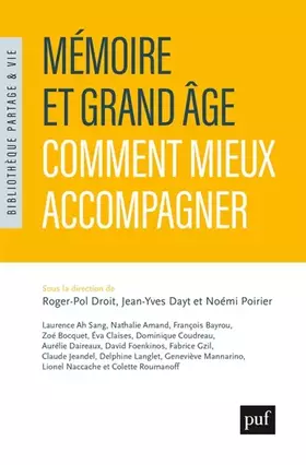 Couverture du produit · Mémoire et grand âge : comment mieux accompagner