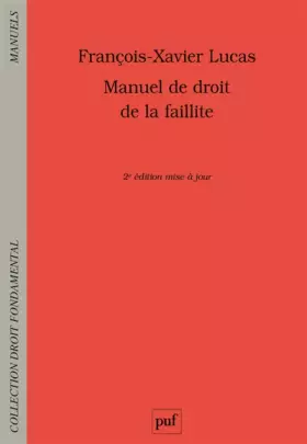 Couverture du produit · Manuel de droit de la faillite