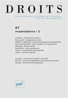 Couverture du produit · Droits 2018, n° 67: Impérialisme / 2