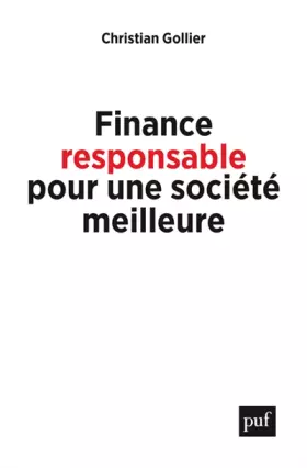 Couverture du produit · Finance responsable pour une société meilleure