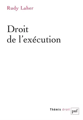 Couverture du produit · Droit de l'exécution