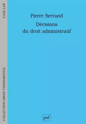 Couverture du produit · Décisions du droit administratif