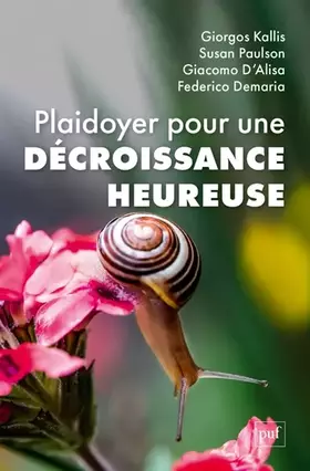 Couverture du produit · Plaidoyer pour une décroissance heureuse
