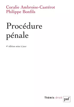 Couverture du produit · Procédure pénale