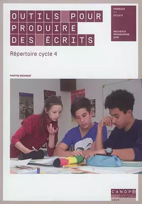 Couverture du produit · Outils pour produire des écrits : Répertoire cycle 4