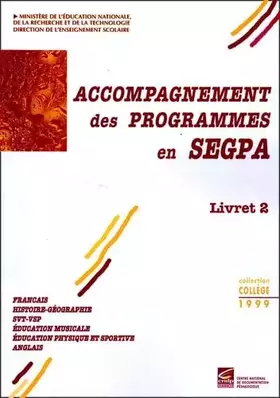 Couverture du produit · Accompagnement des Programmes en SEGPA Livret 2