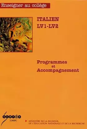 Couverture du produit · Italien LV1-LV2: Programmes et accompagnements