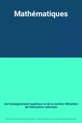 Couverture du produit · Mathématiques