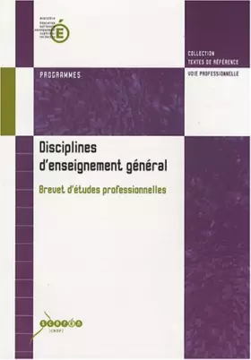 Couverture du produit · Disciplines d'enseignement général BEP