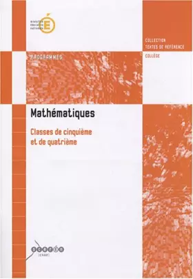 Couverture du produit · Mathématiques: Programmes classes de cinquième et de quatrième