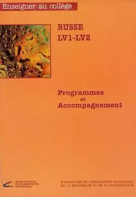 Couverture du produit · Russe LV1 - LV2: Programmes et accompagnement