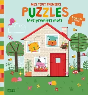 Couverture du produit · Mes premiers mots: 4 puzzles de 3 pièces