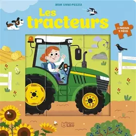 Couverture du produit · Les tracteurs: 5 puzzles, 9 pièces