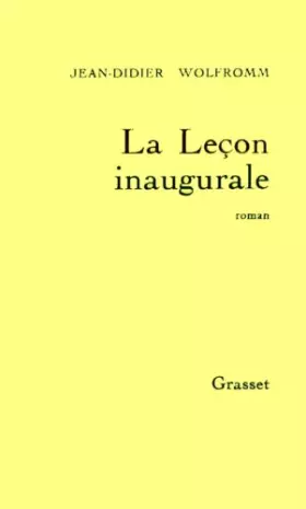 Couverture du produit · La leçon inaugurale