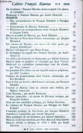 Couverture du produit · Cahiers numéro 9