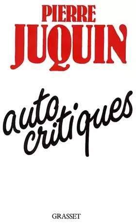 Couverture du produit · Autocritiques