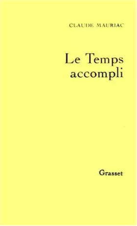Couverture du produit · Le Temps accompli