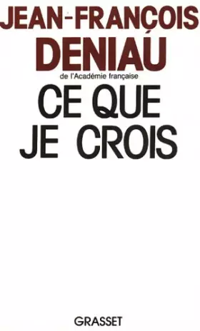 Couverture du produit · Ce que je crois