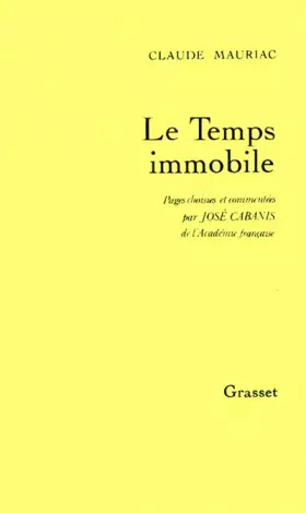 Couverture du produit · Temps immobile pages choisies