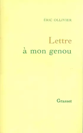 Couverture du produit · Lettre à mon genou