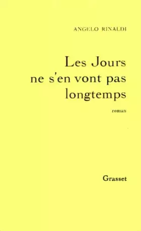 Couverture du produit · Les jours ne s'en vont pas longtemps