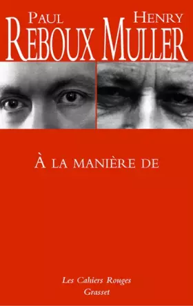Couverture du produit · A la manière de...