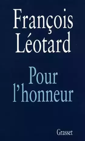 Couverture du produit · Pour l'honneur