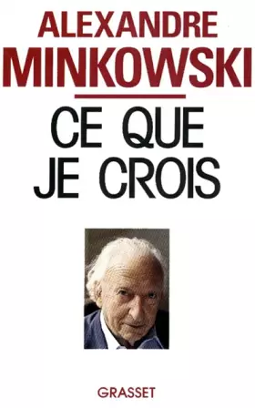 Couverture du produit · Ce que je crois