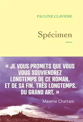 Couverture du produit · Spécimen