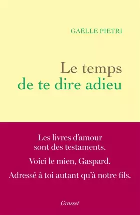 Couverture du produit · Le temps de te dire adieu