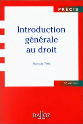 Couverture du produit · Introduction générale au droit, 5e édition