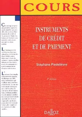 Couverture du produit · Instruments de crédit et de paiement, 2 édition (cours)