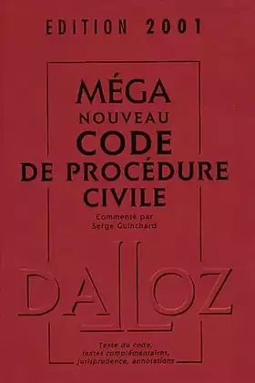 Couverture du produit · Méga nouveau code de procédure civile 2001