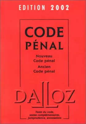 Couverture du produit · Code pénal, édition 2002