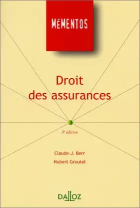 Couverture du produit · Droit des assurances. : 9ème édition