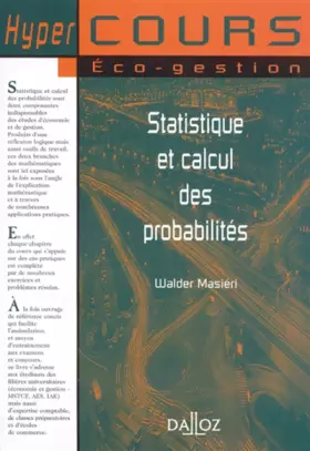 Couverture du produit · Statistiques et calcul des probabilités