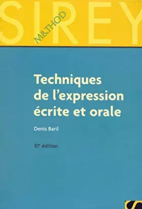 Couverture du produit · Techniques de l'expression écrite et orale