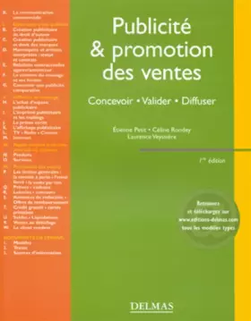 Couverture du produit · Publicité et promotion des ventes : Concevoir - Valider - Diffuser