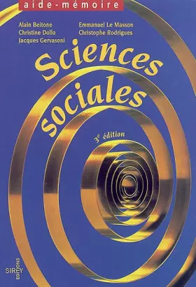 Couverture du produit · Sciences sociales, 3e édition
