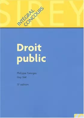 Couverture du produit · Droit public, 13e édition